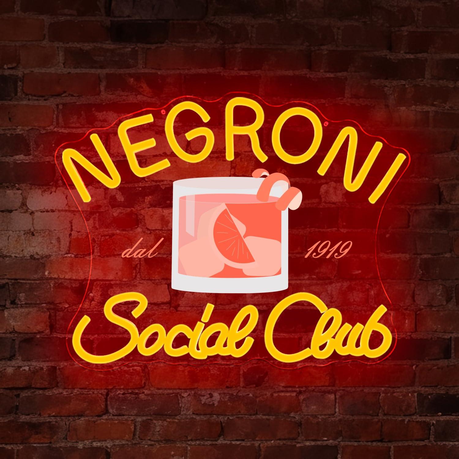 Negroni Social Club Neon Sign  - огляд і ціна Neon Sign Party