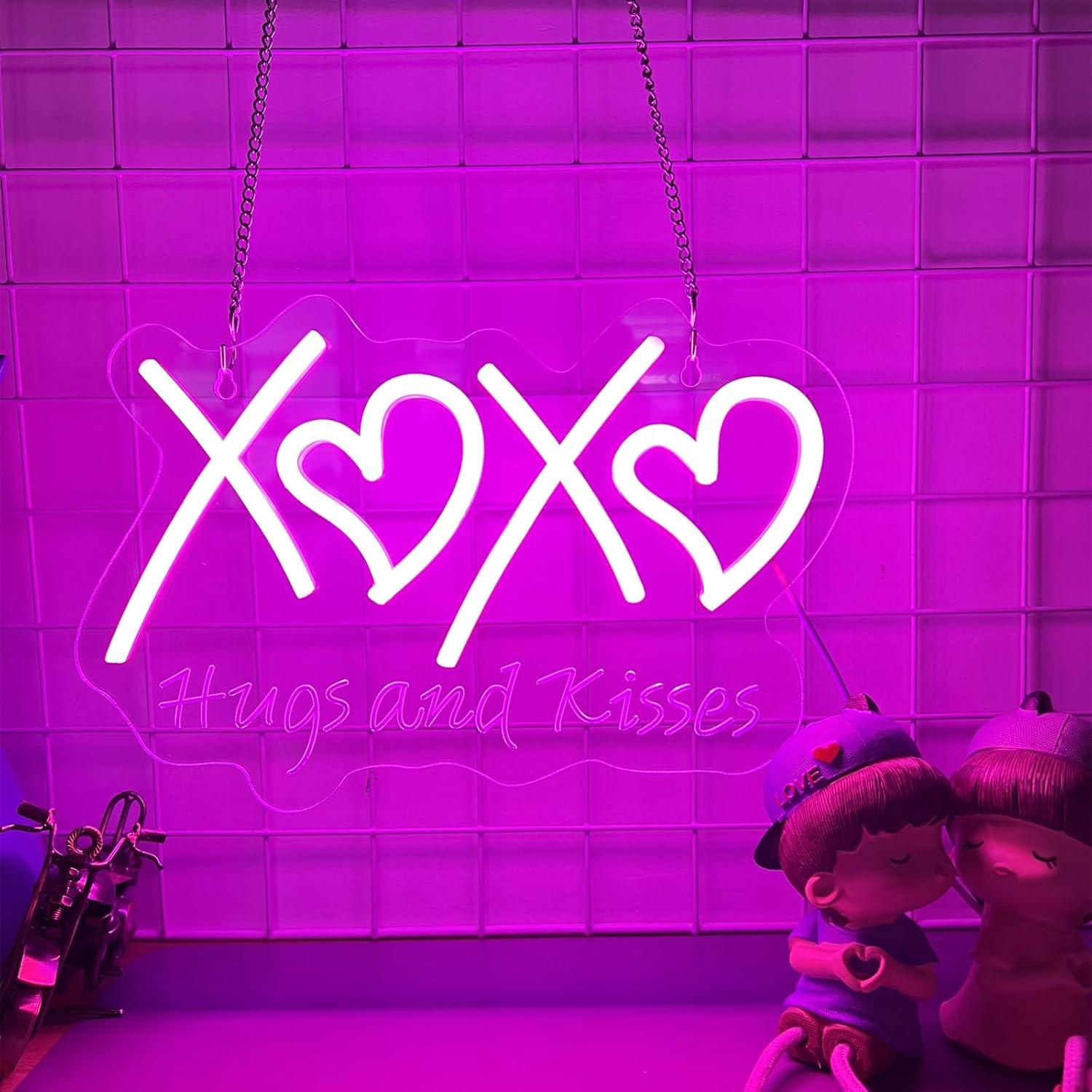 XOXO Neon Sign Hugs and Kisses - огляд і ціна Neon Sign Party