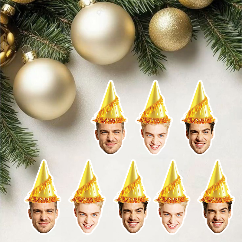 20/30pcs Personalized Human Fa - огляд і ціна Party Hat Cone