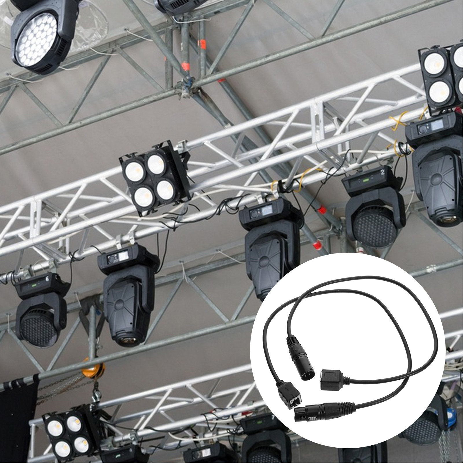 2Pcs Lighting Adapter Cable 3  - огляд і ціна Event & Party Supply