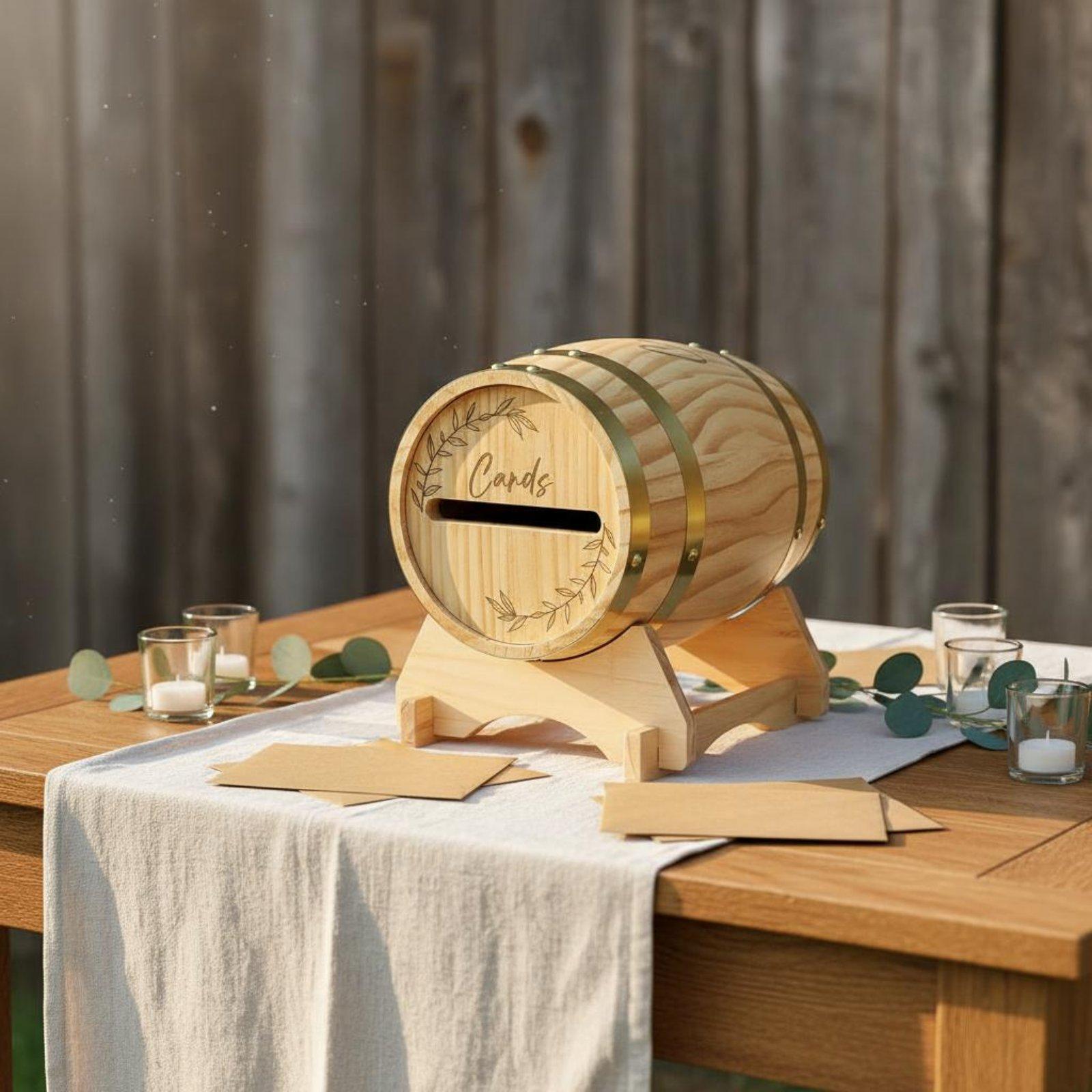 Large Wooden Card Box with Slo - огляд і ціна Event Party Box