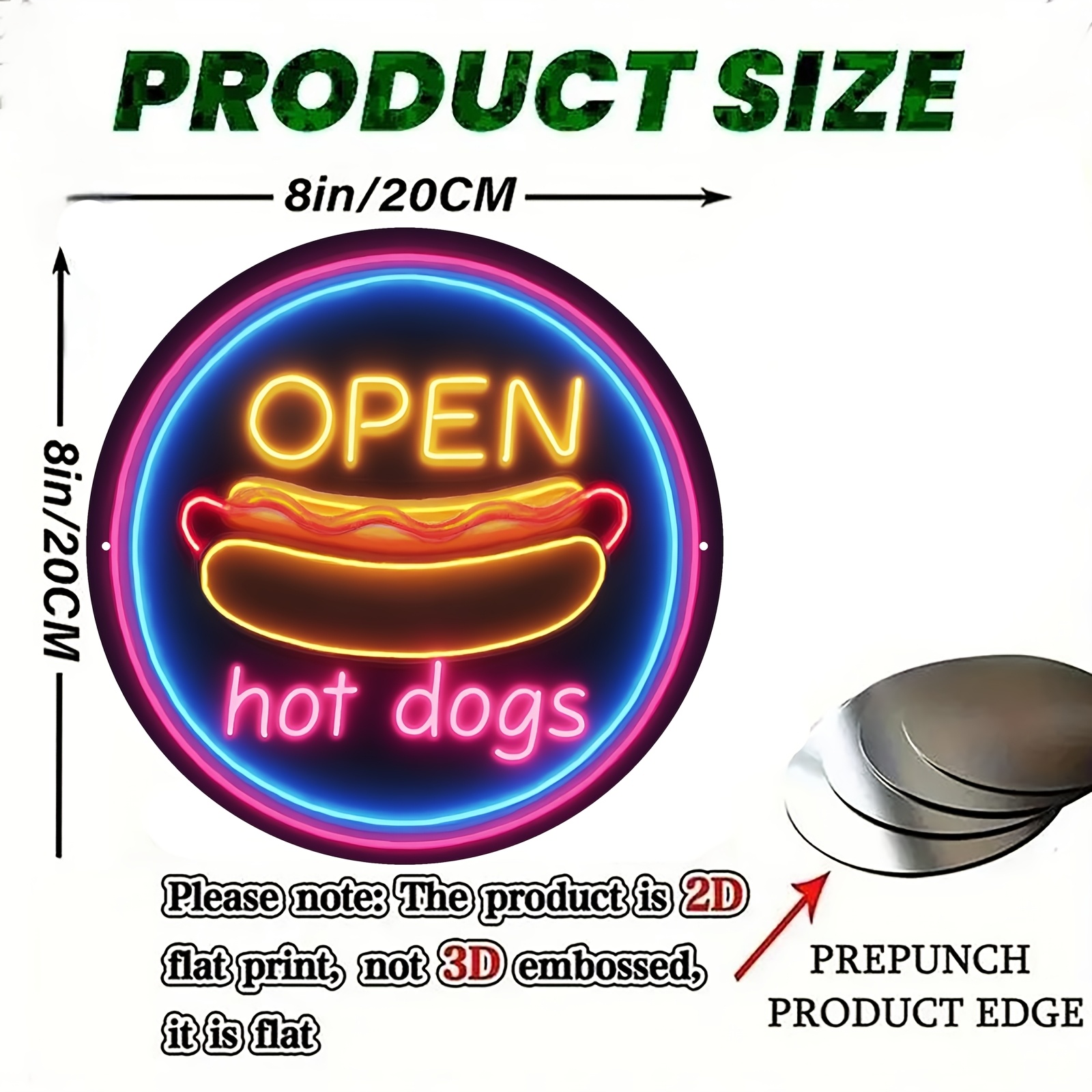 2D Flat, Retro Hot Dog Neon Si - огляд і ціна Neon Sign Party