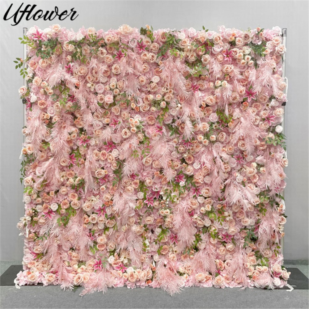 Uflower 5D Pink Rose Cloth Flo - огляд і ціна Flower Wall Panel