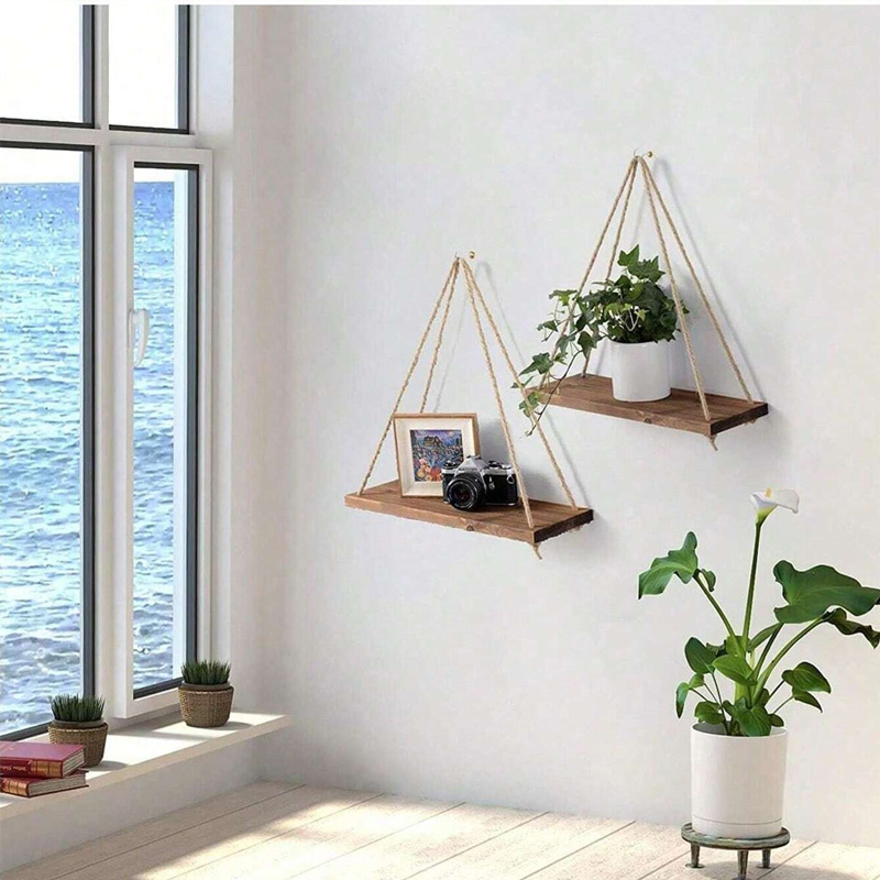 Wooden Swing Hanging Hemp Rope - огляд і ціна Flower Wall Panel