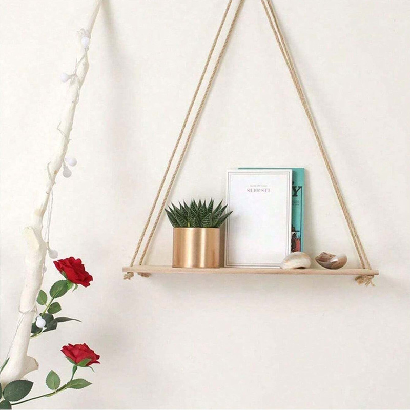 Wooden Swing Hanging Hemp Rope - огляд і ціна Flower Wall Panel