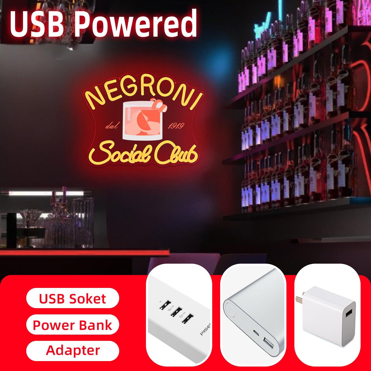Negroni Social Club Neon Sign  - огляд і ціна Neon Sign Party