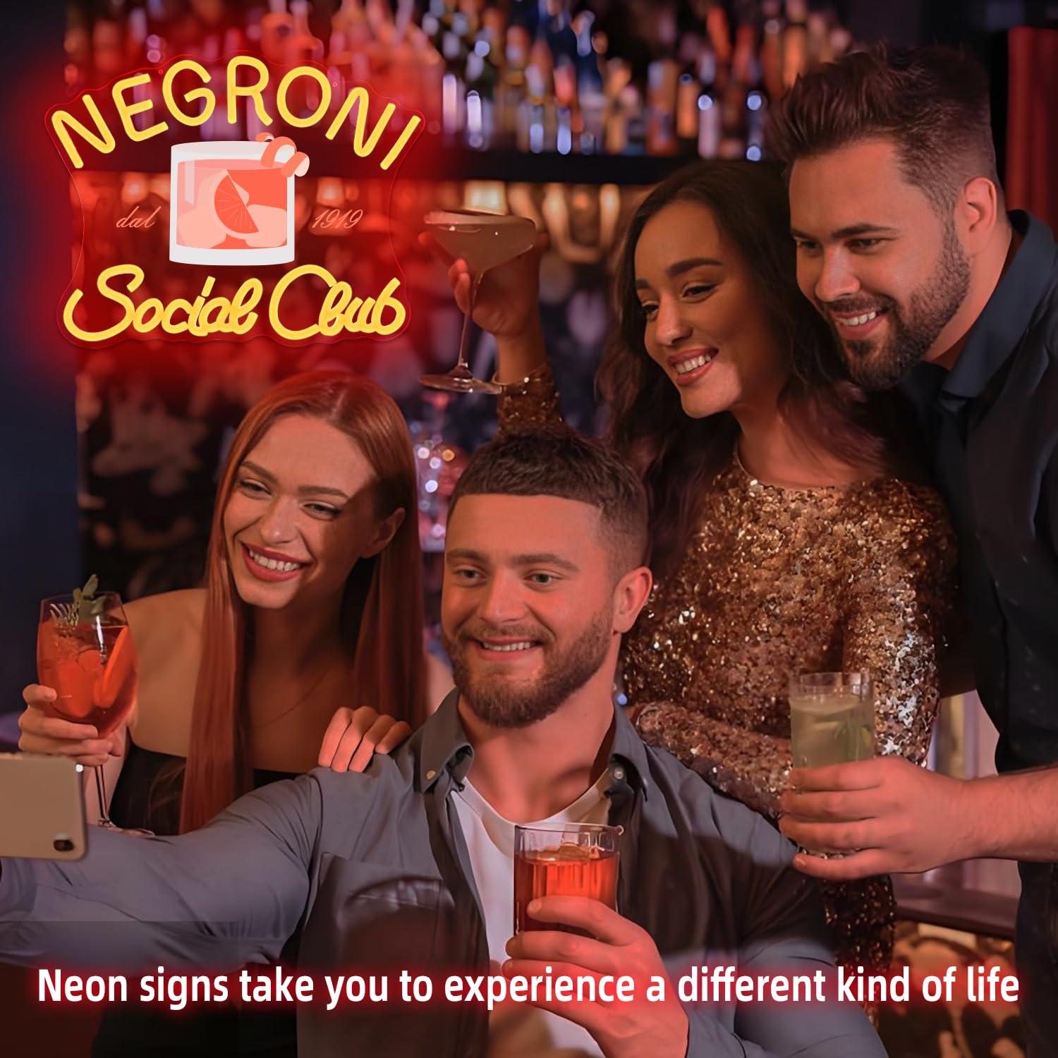 Negroni Social Club Neon Sign  - огляд і ціна Neon Sign Party